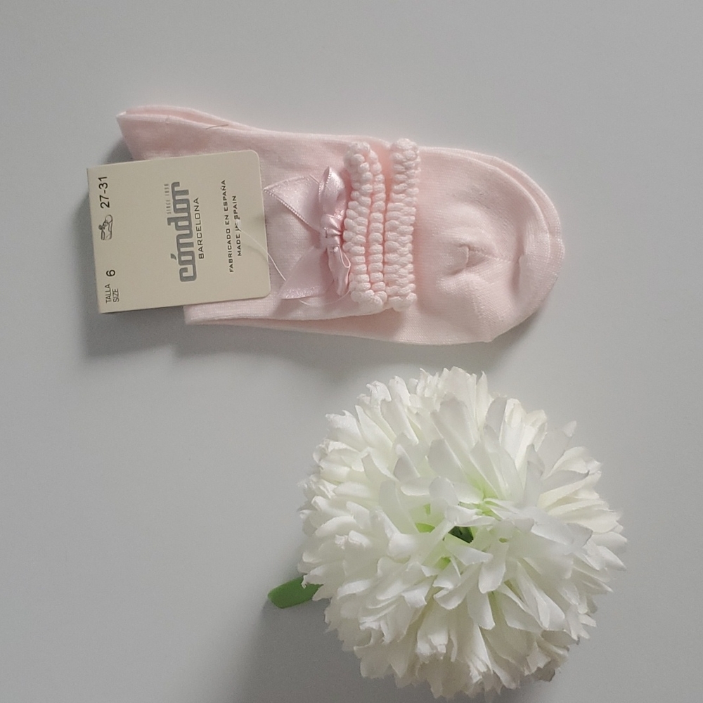 Condor Cotton Occasional Ankle Sock With Bow Size 6 / 27-31
